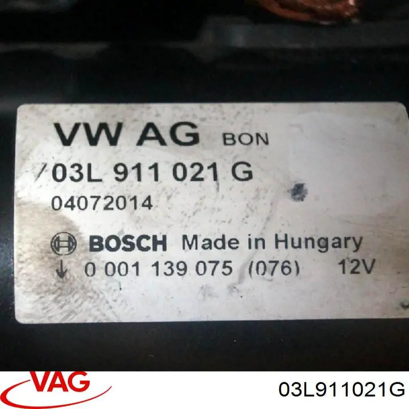 Motor de arranque 03L911021G VAG