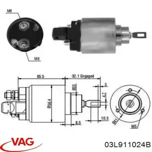 Burro de arranque  VAG 03L911024B precio, desde 65,34 EUR