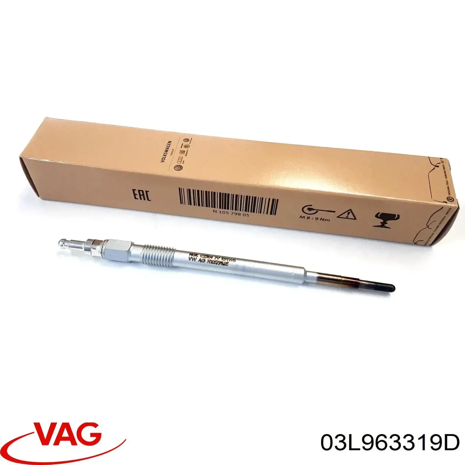 Bujía de precalentamiento 03L963319D VAG