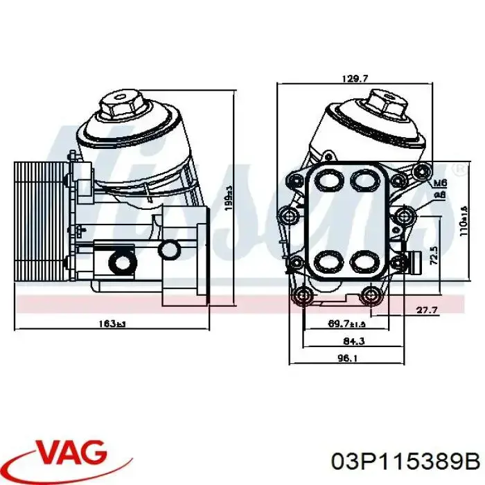 Comprar 03P115389B VAG Portafiltro de aceite