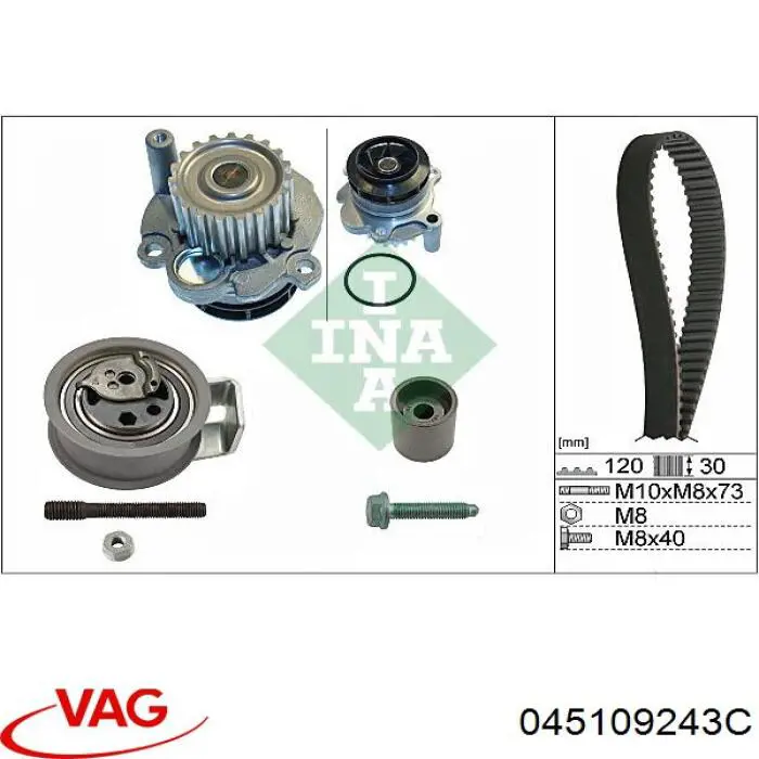 Tensor correa distribución 045109243C VAG
