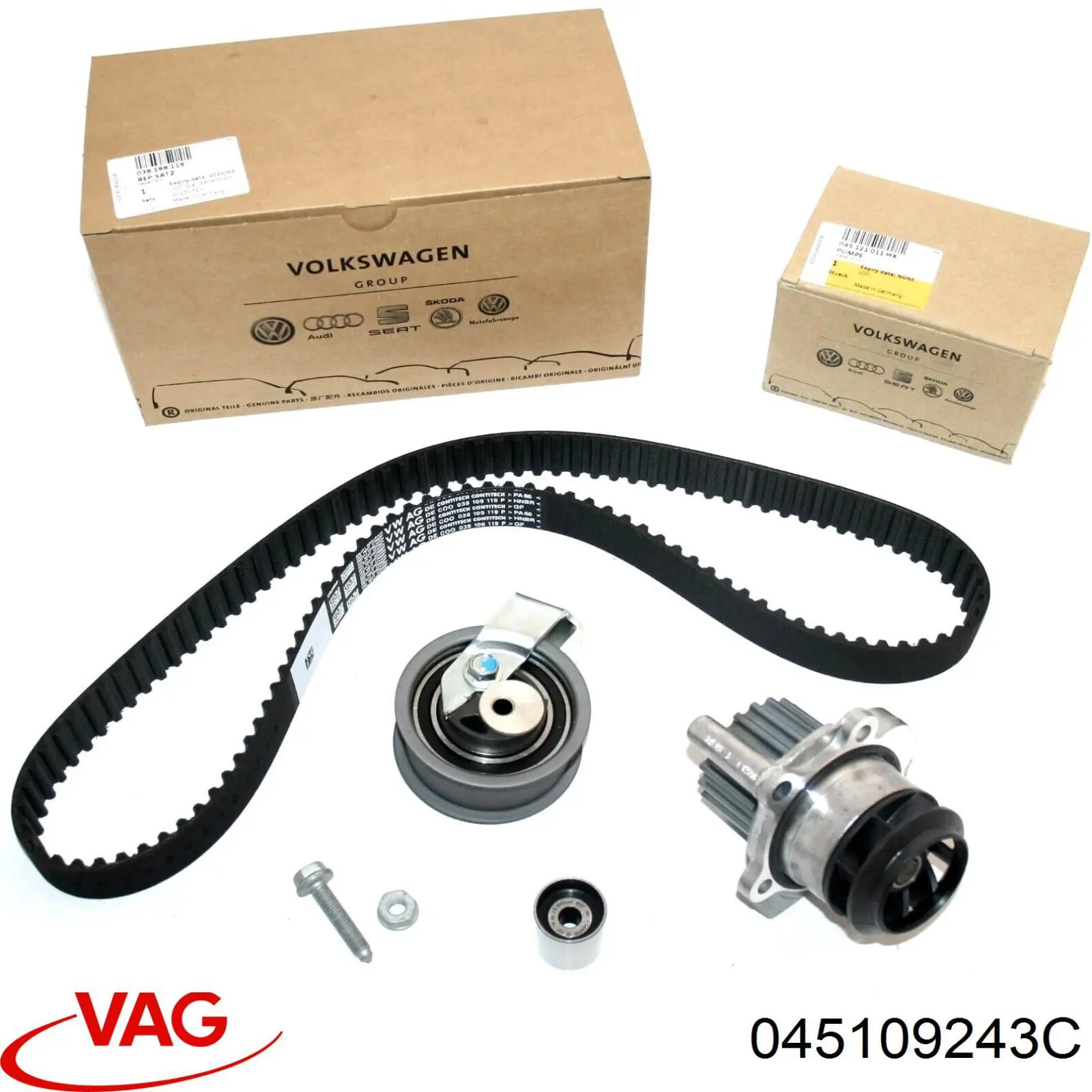 Tensor correa distribución 045109243C VAG