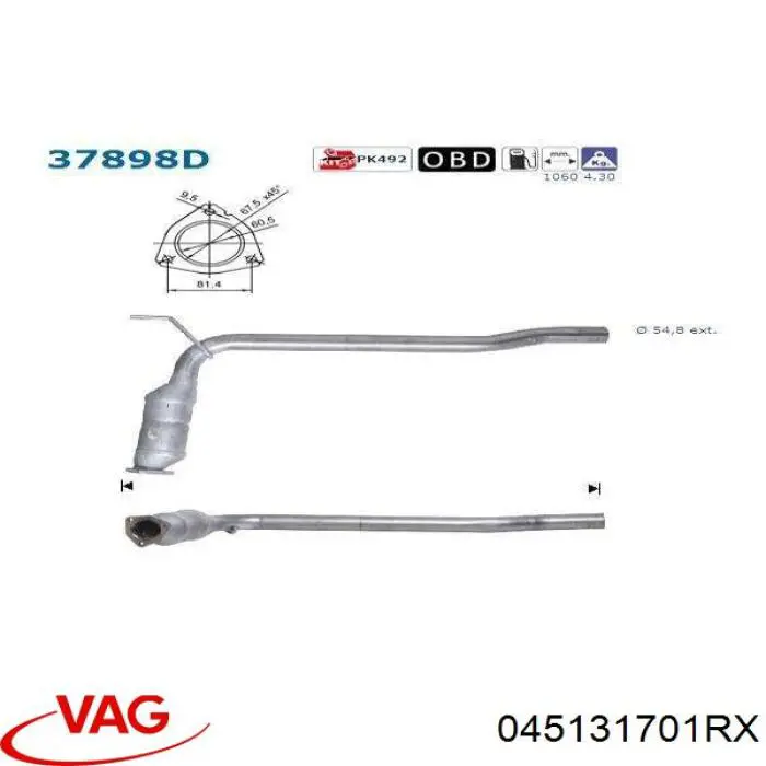 4236425 Starline Catalizador de gasolina y diésel