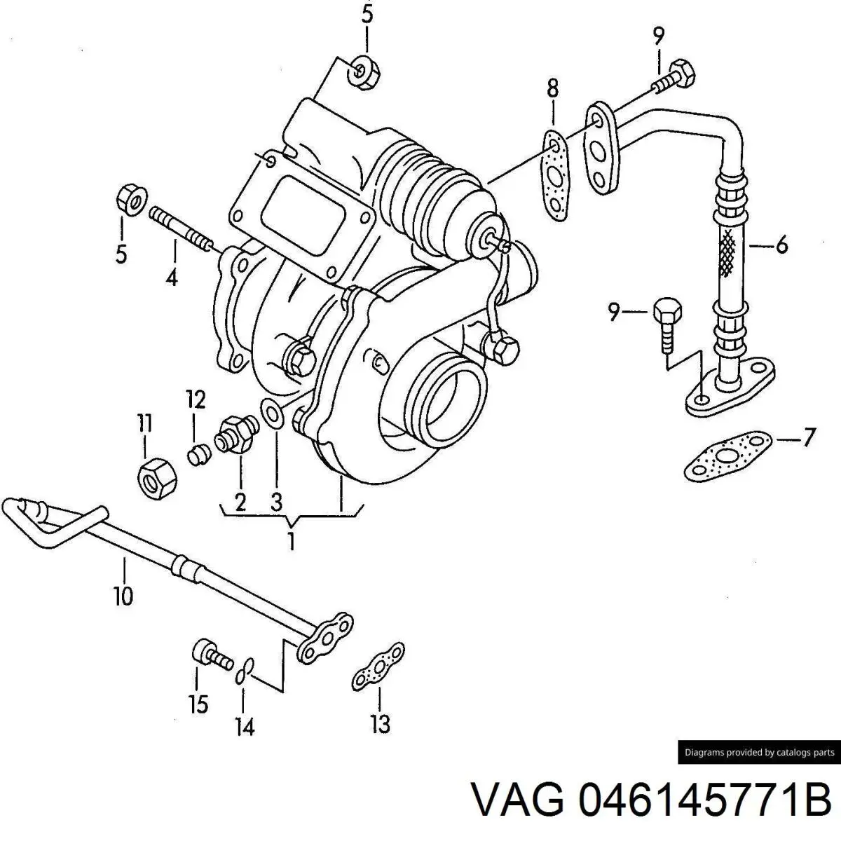 Tubo de suministro de aceite a la turbina VAG 046145771B precio, desde 101,60 EUR