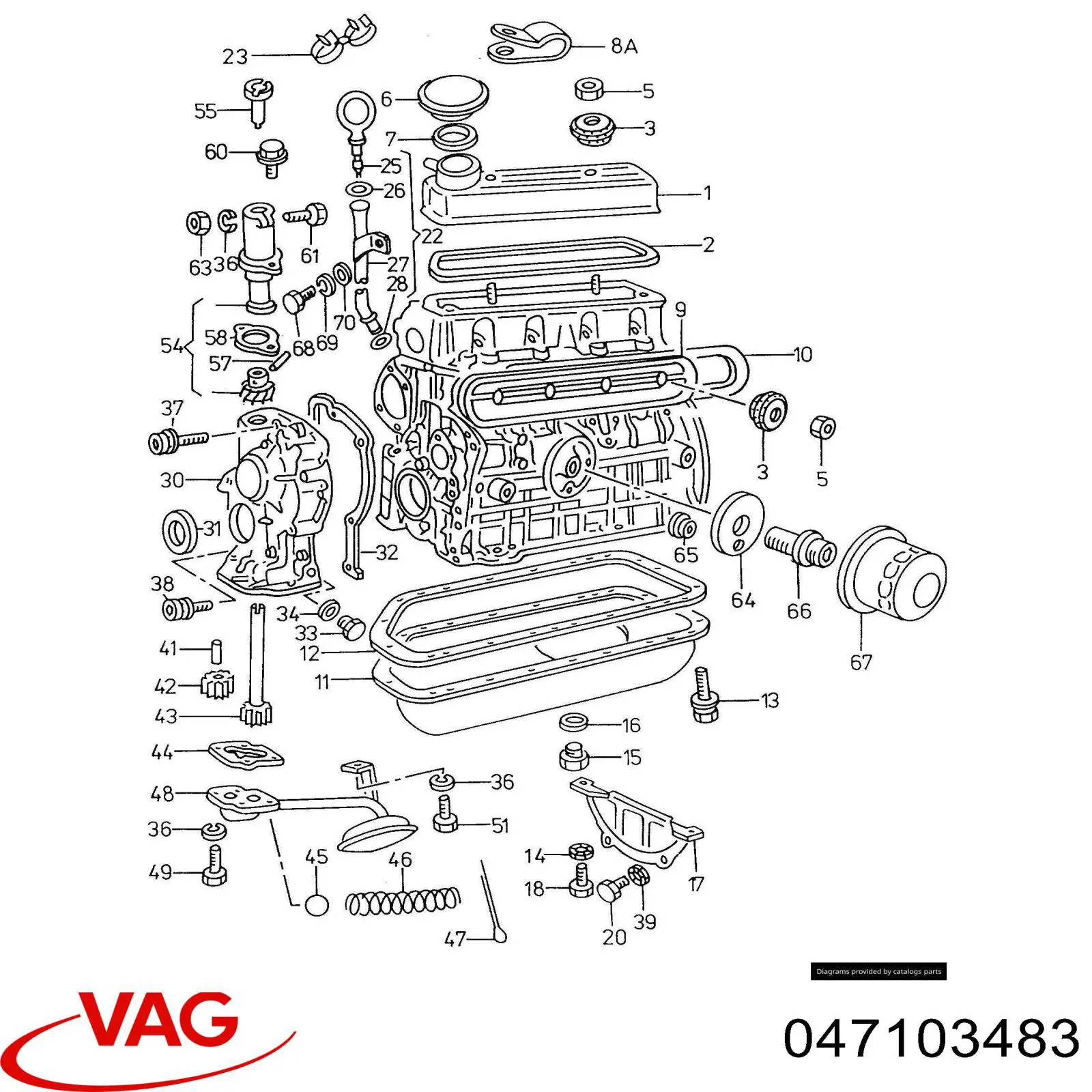Comprar 047103483 VAG Junta de tapa de balancines