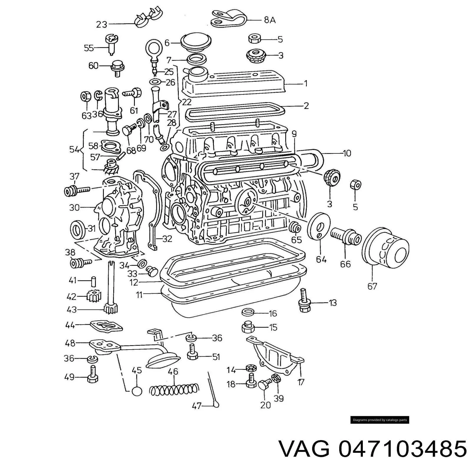 Comprar 47103485 VAG Tapa de aceite de motor
