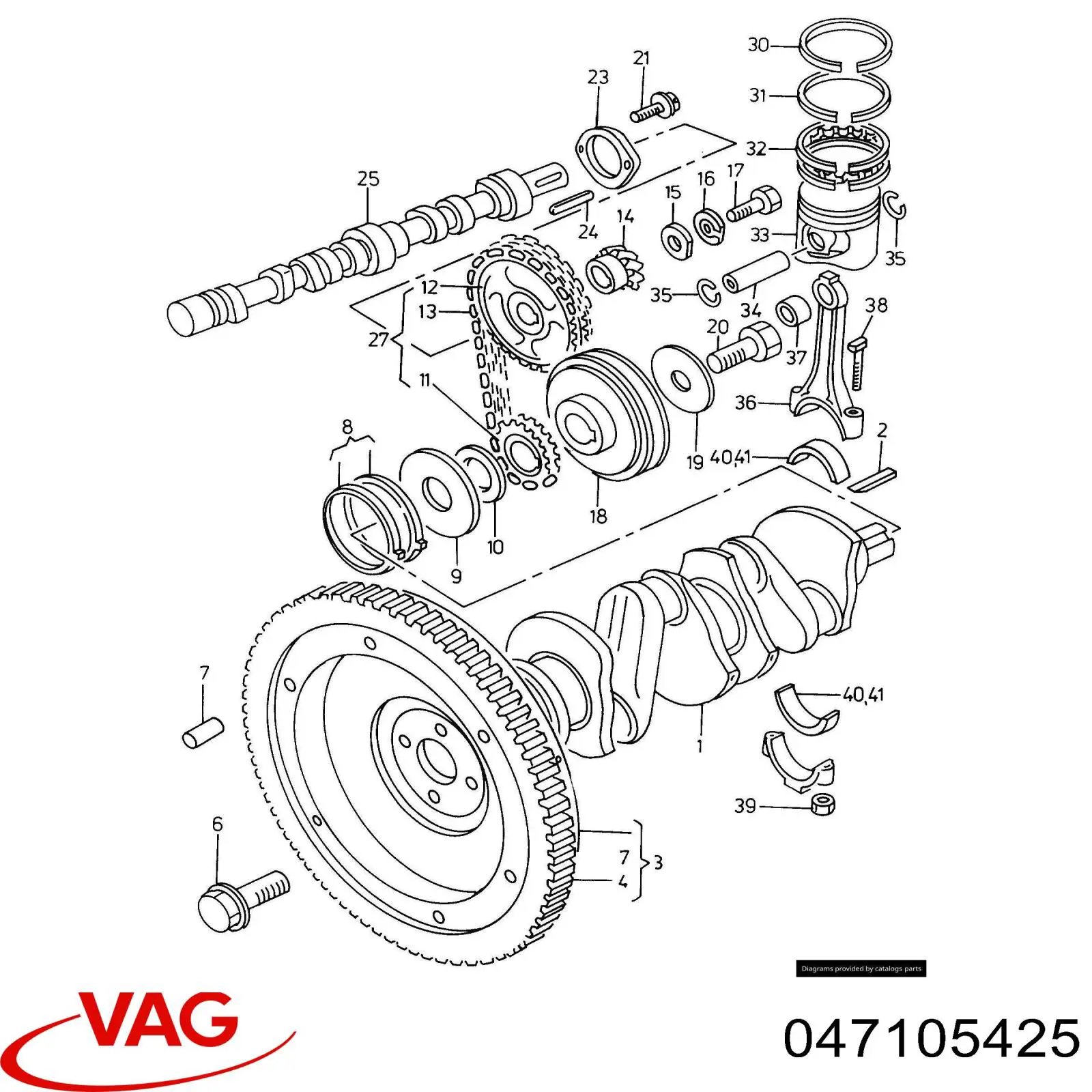 Tornillo de biela VAG 047105425 precio, desde 7,46 EUR
