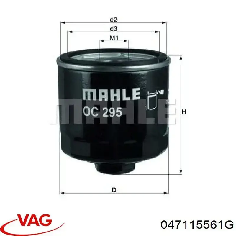 Filtro de aceite 047115561G VAG