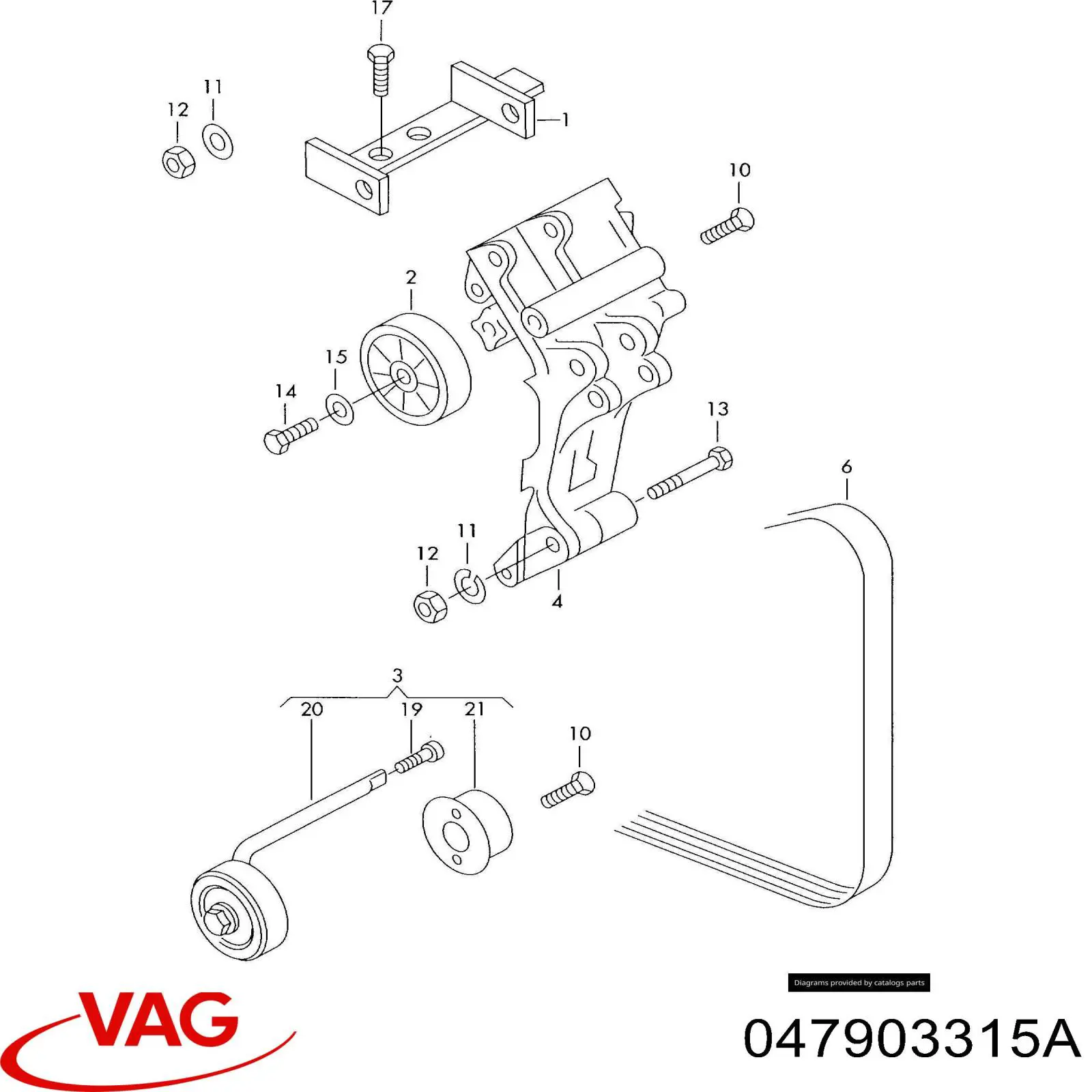 Tensor de la correa trapecial poli v Gates T39091
