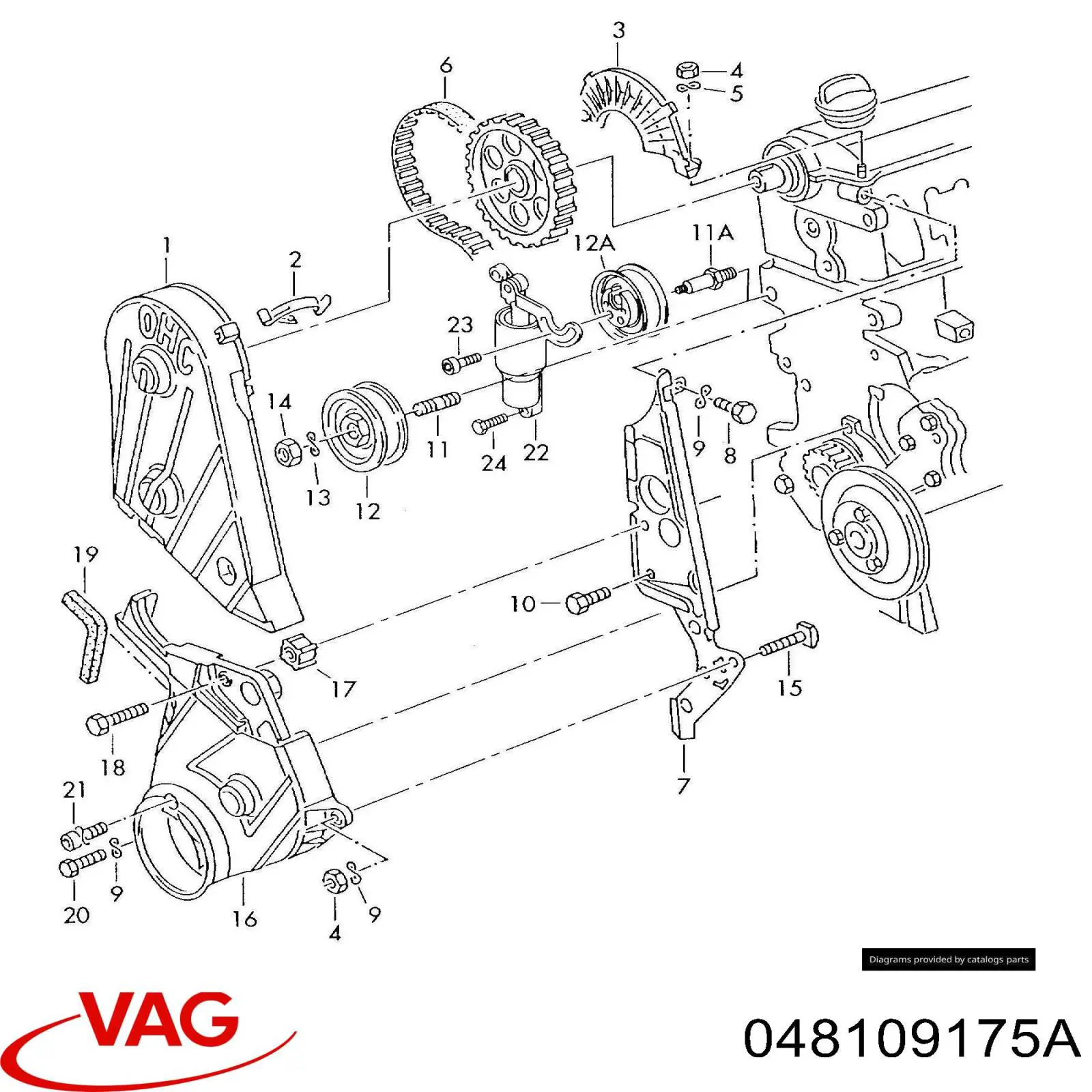 Comprar 048109175 VAG Cubierta inferior de la correa de distribución