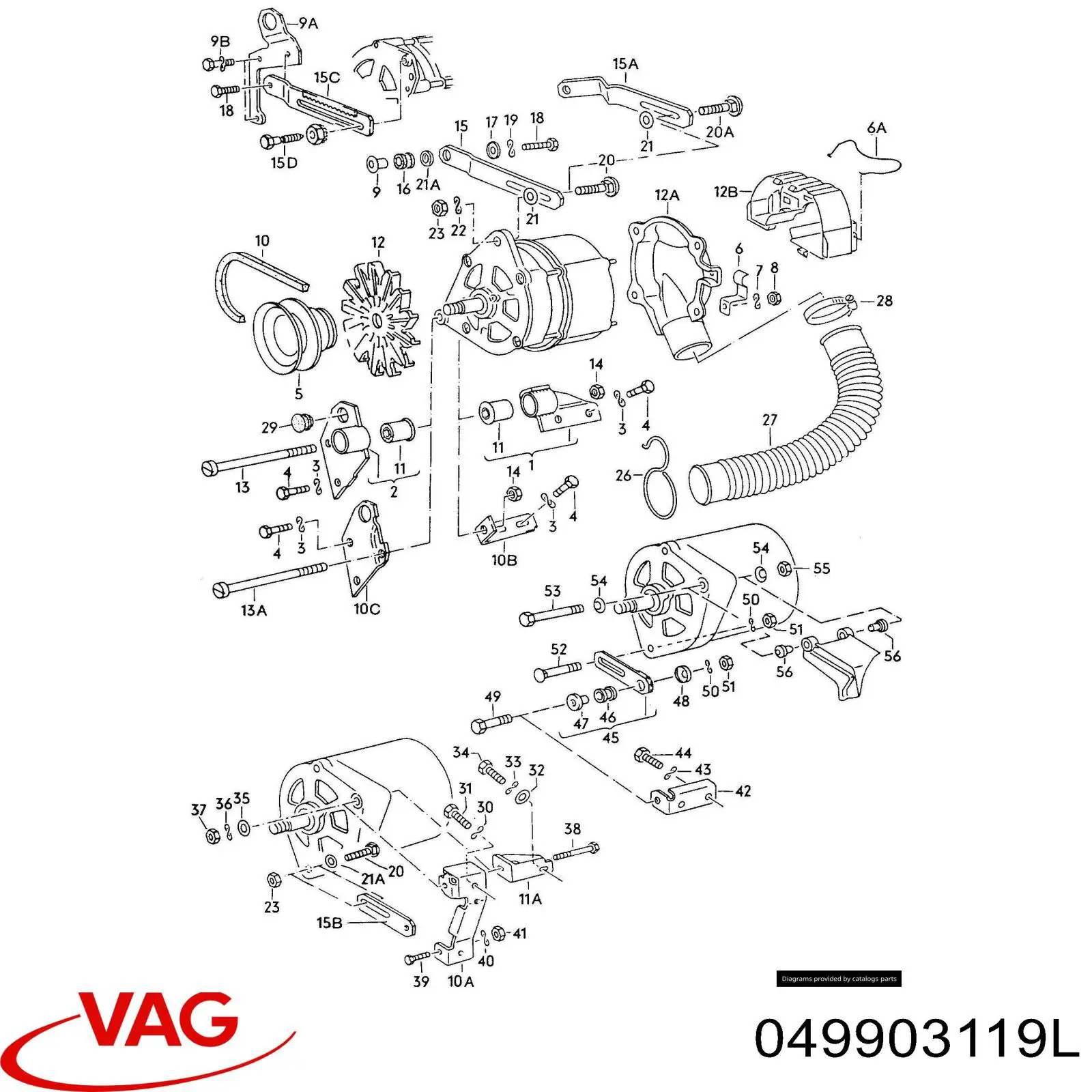 Polea rueda libre VAG 049903119L precio, desde 13,87 EUR