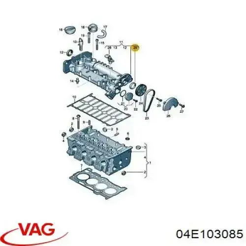Comprar 04E103085 VAG Retén trasero del árbol de levas