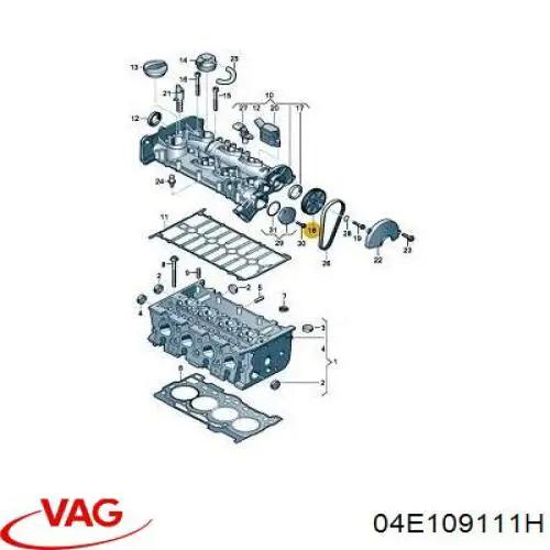 Ajustador árbol de levas  VAG 04E109111H precio, desde 69,60 EUR