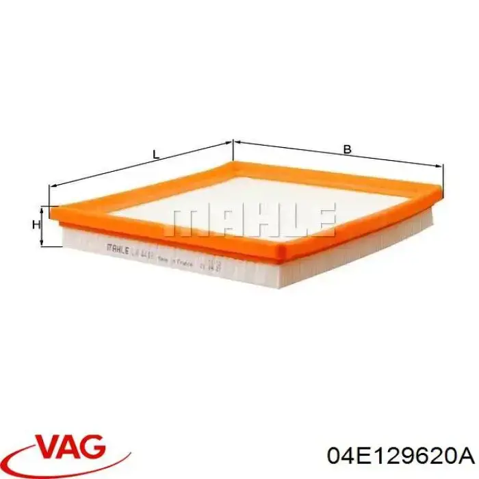 El filtro de aire VAG 04E129620A precio, desde 7,79 EUR