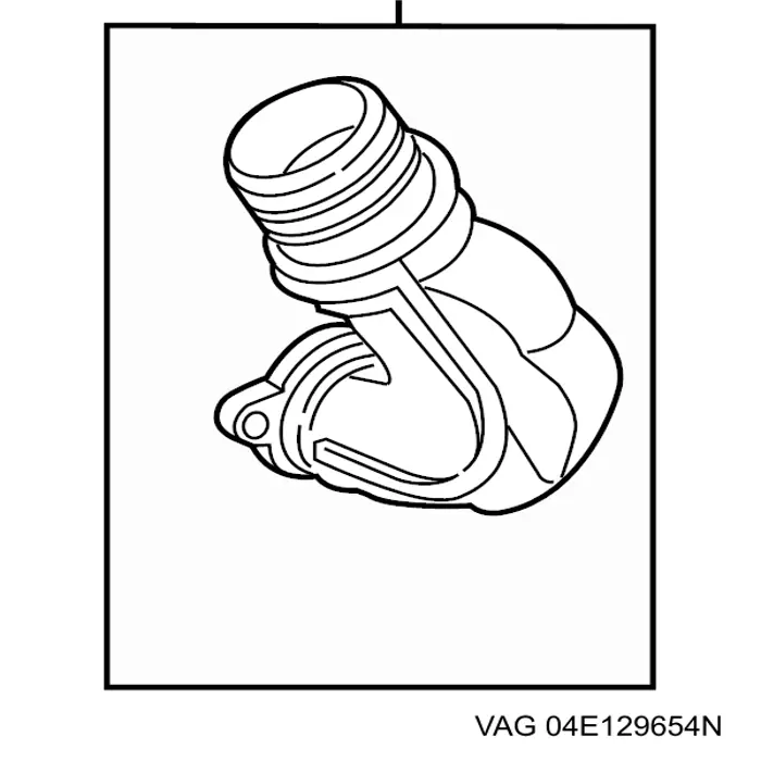 04E129654N VAG Tubo de admisión de aire al turbocompresor