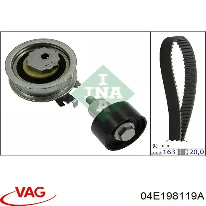 Juego de correas dentadas VAG 04E198119A precio, desde 73,83 EUR