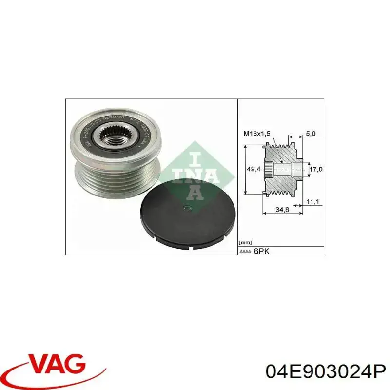 04E903024P VAG alternador