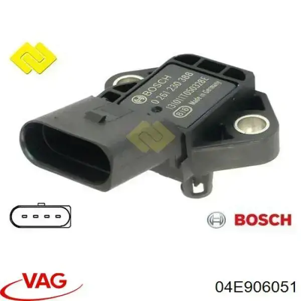 Comprar 04E906051 VAG Sensor de presión del colector de admisión