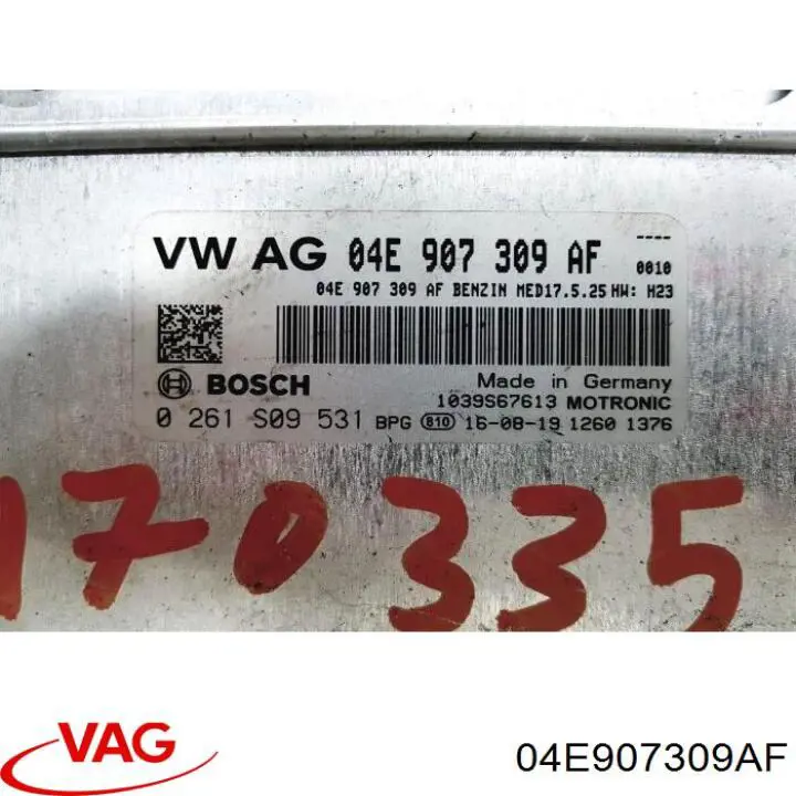 04E907309AF VAG Centralina Del Motor