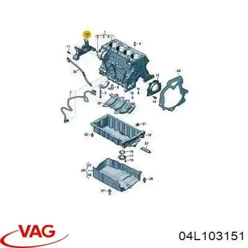 Comprar 04L103151 VAG Tapa delantera del motor