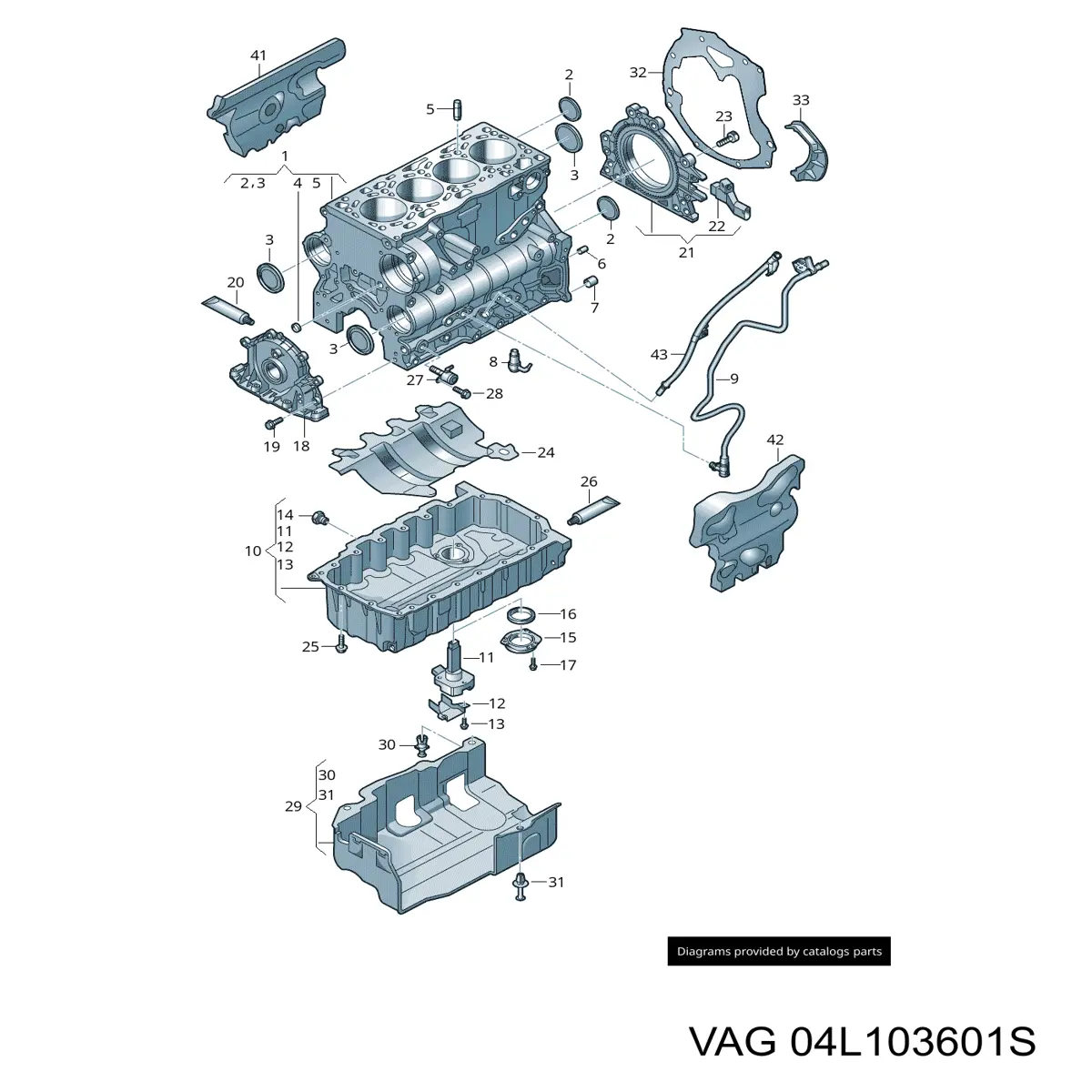 Cárter de aceite del motor VAG 04L103601S precio, desde 257,70 EUR