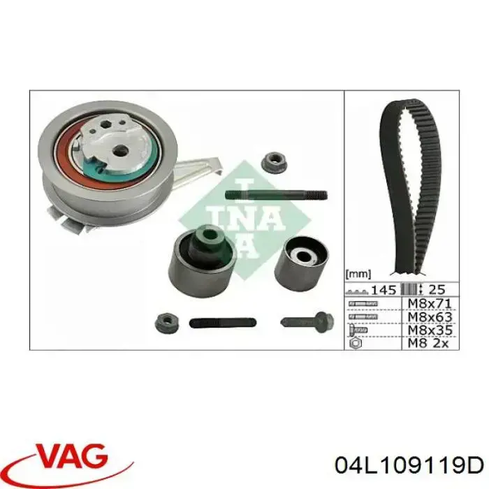 Correa de distribución VAG 04L109119D precio, desde 53,53 EUR