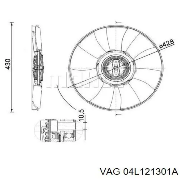 Embrague, ventilador de refrigeración VAG 04L121301A precio, desde 233,98 EUR