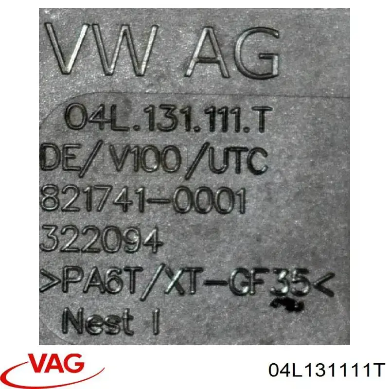 Tubo de suministro de aceite a la turbina 04L131111T VAG