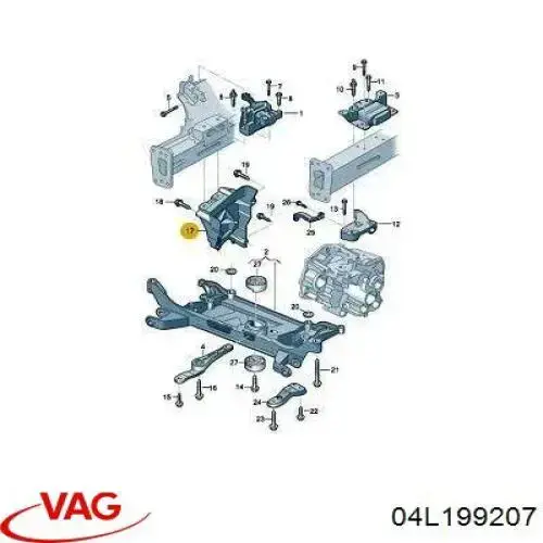 Soporte derecho del motor VAG 04L199207 precio, desde 76,92 EUR