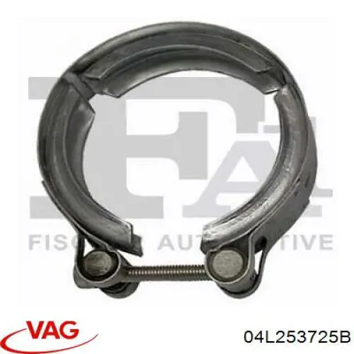 Abrazadera de silenciador delantera VAG 04L253725B