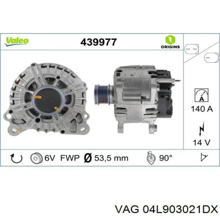 Comprar 04L903021DX VAG Dynamo