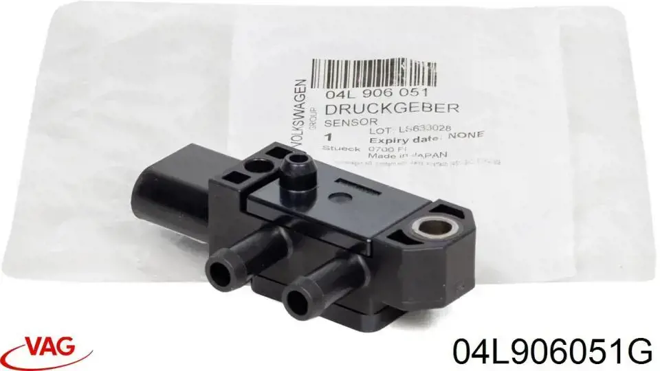Sensor, presión gas de escape VAG 04L906051G