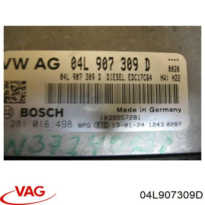 ECU 04L907309D VAG