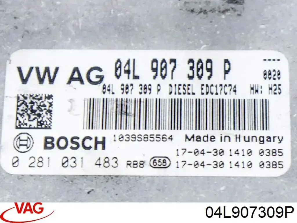 04L907309P VAG Centralina Del Motor