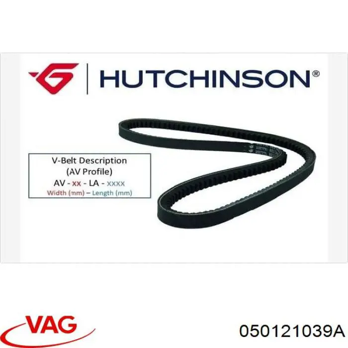 Correa de transmisión trapezoidal VAG 050121039A precio, desde 6,25 EUR
