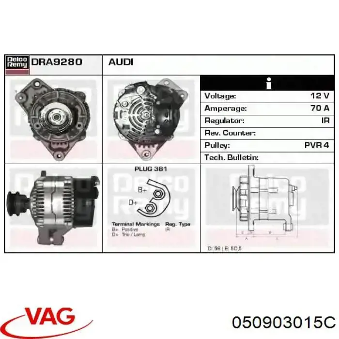 Generador VAG 050903015C