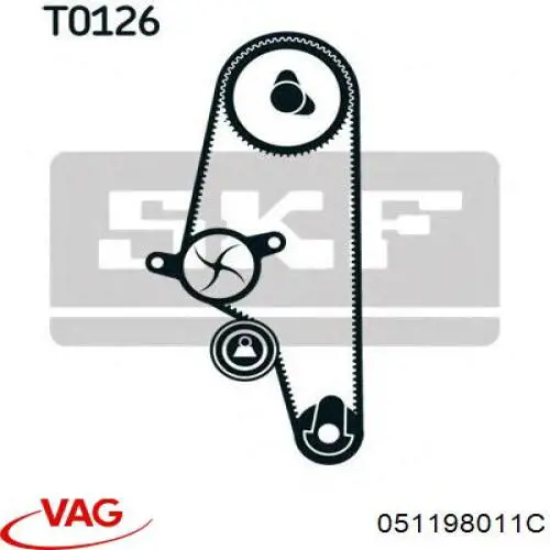 Juego de juntas inferiores del motor 051198011C VAG