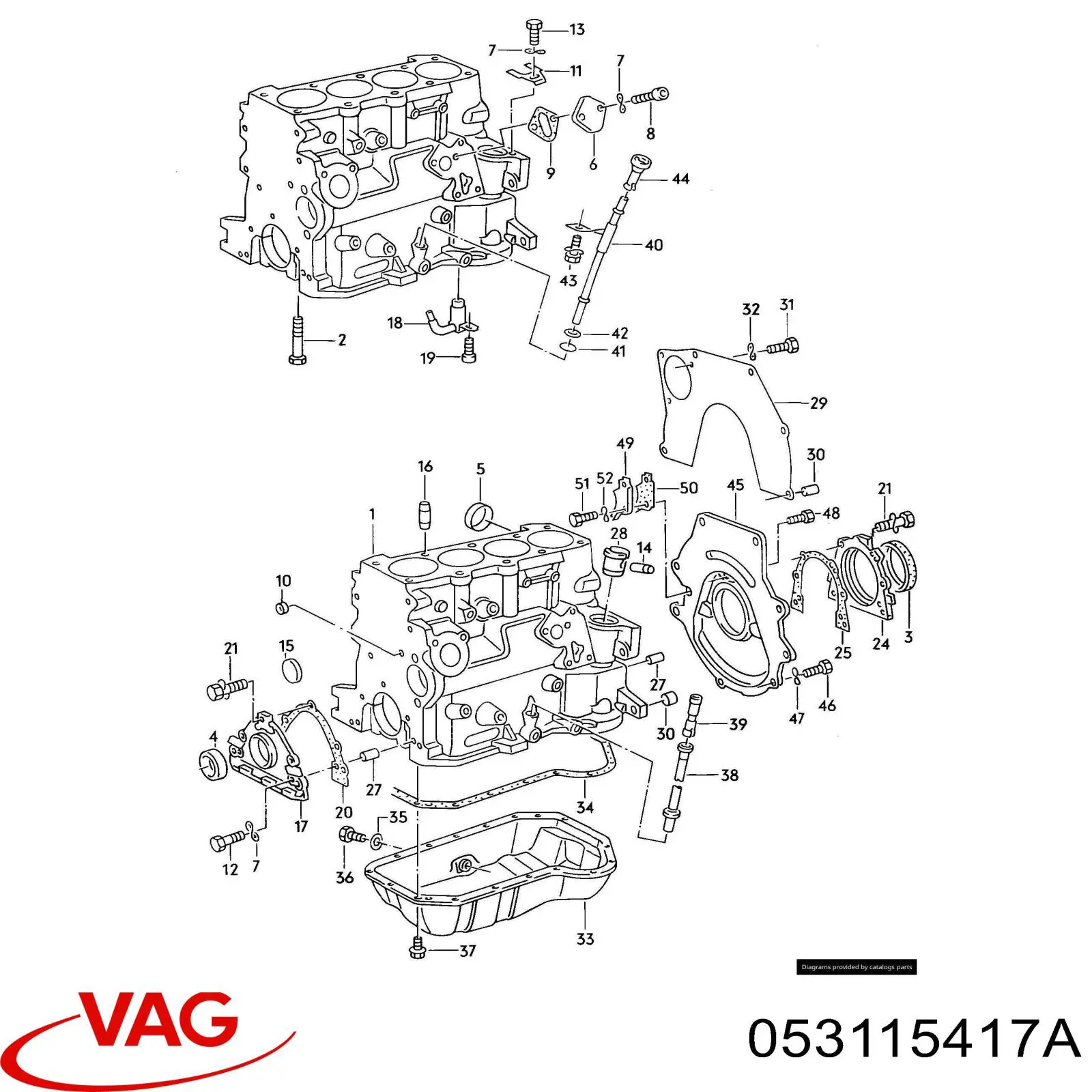 053115417A VAG Soporte del filtro de aceite