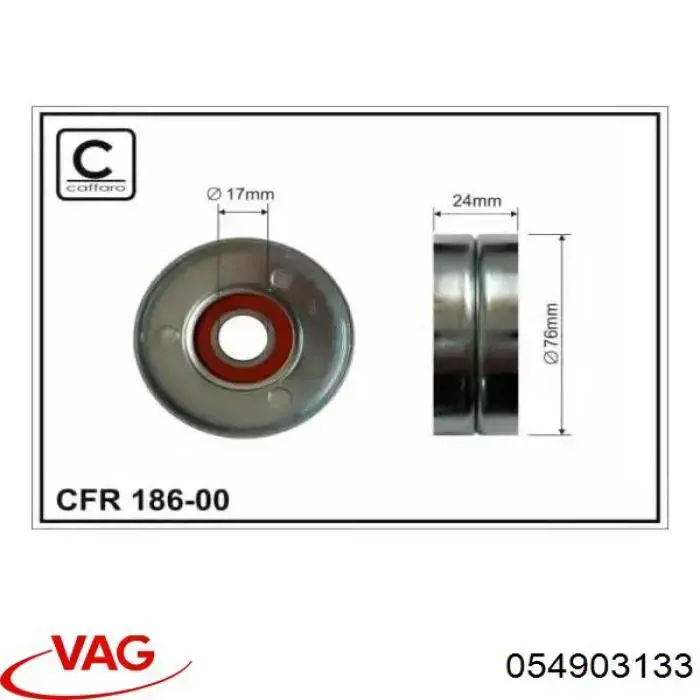 Tensor de la correa trapecial VAG 054903133 precio, desde 196,69 EUR