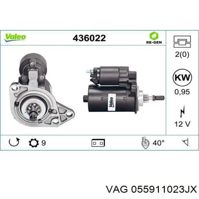 055911023JX VAG Arranque motores