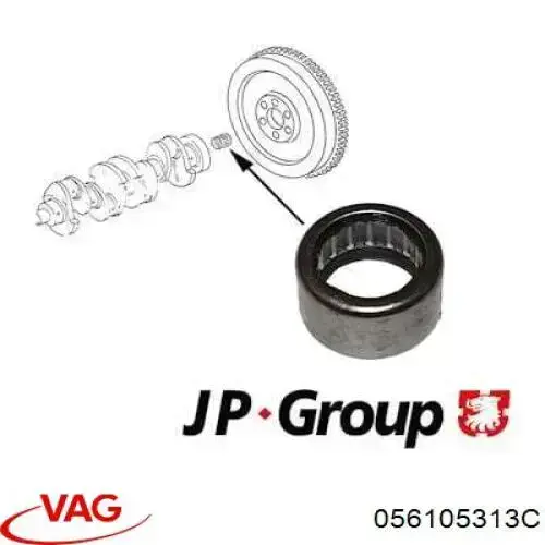 Cojinete piloto del cigüeñal 056105313C VAG