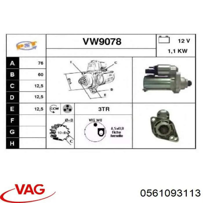 Taqués hidráulicos VAG 0561093113 precio, desde 9,40 EUR