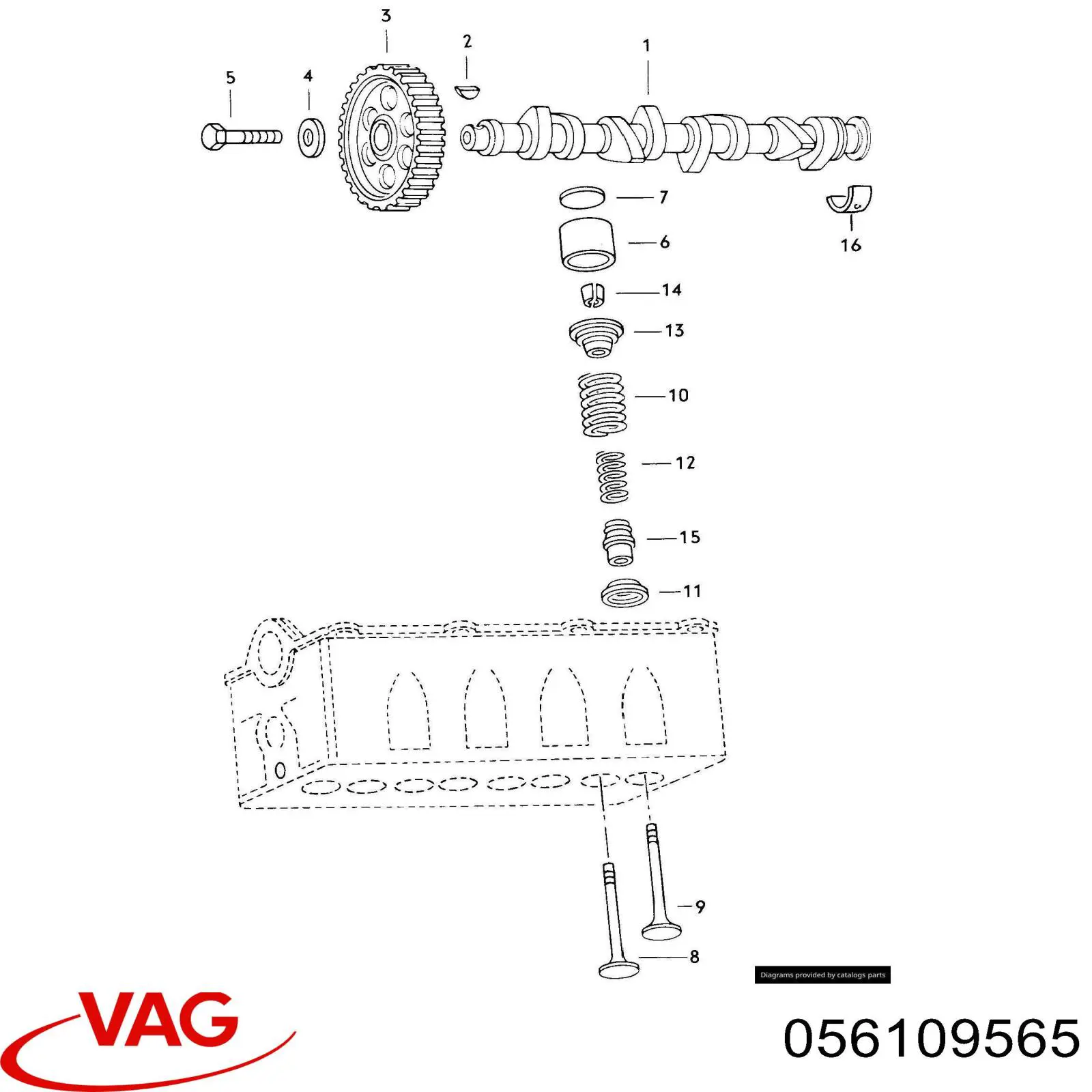Arandela de ajuste VAG 056109565 precio, desde 3,25 EUR
