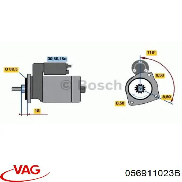 Burro de arranque  VAG 056911023B precio, desde 52,27 EUR