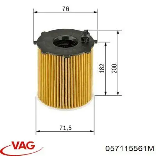 Filtro de aceite VAG 057115561M precio, desde 8,86 EUR