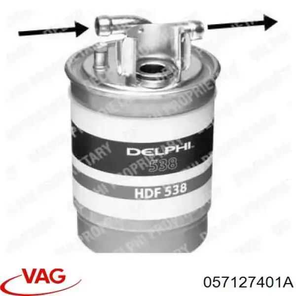 Filtro de combustible 057127401A VAG