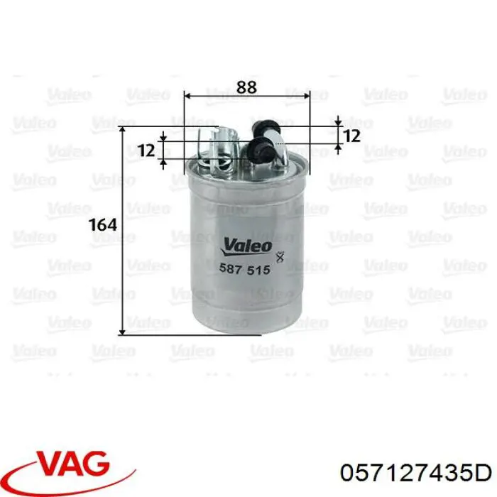 Filtro de gasoil VAG 057127435D