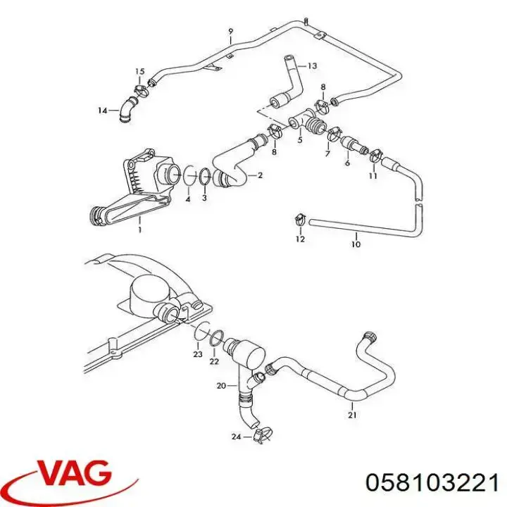 Comprar 58103221 VAG Sistema de ventilación del cárter