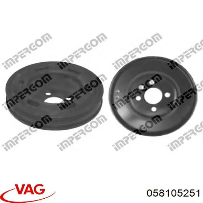Polea de cigüeñal 058105251D VAG