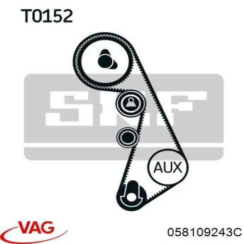 Tensor de la correa de distribución VAG 058109243C precio, desde 39,25 EUR